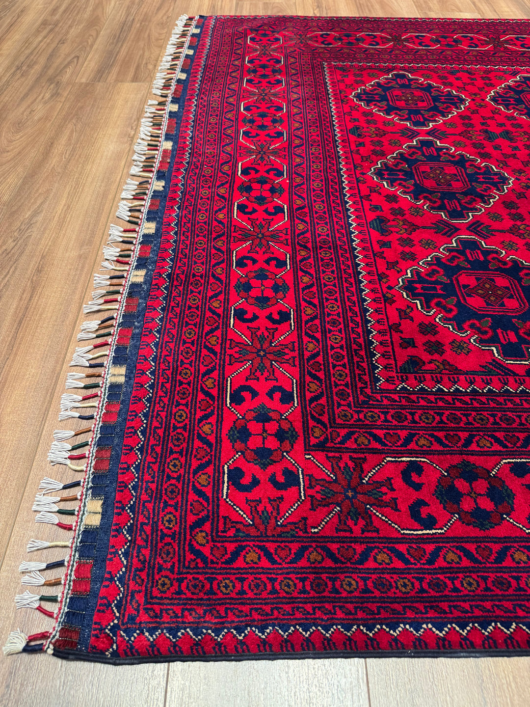 Afgan Halısı Hamyap Orijinal El Dokuması Kök Boya Yün 169x238 4.02 Metrekare - 5x7 ft