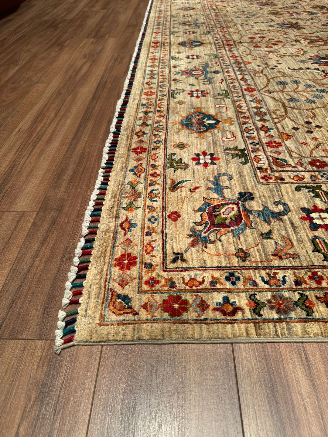 Sultani Binbirgece Original Hand Woven Beige Vegetable Dyed Wool Carpet 301x404 12.16 Square Meters - 10x14 ft