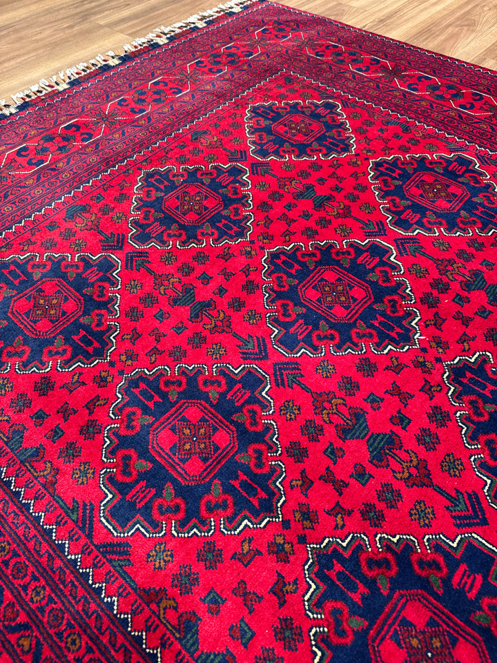 Afgan Halısı Hamyap Orijinal El Dokuması Kök Boya Yün 169x238 4.02 Metrekare - 5x7 ft