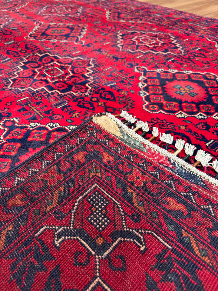 Afghan Carpet Hamyap Original Hand Woven Vegetable Dyed Wool 173x231 4 Square Meters - 5x7 ft