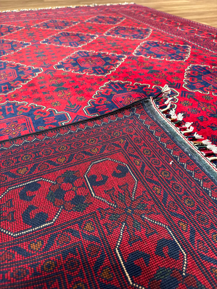 Afgan Halısı Hamyap Orijinal El Dokuması Kök Boya Yün 169x238 4.02 Metrekare - 5x7 ft