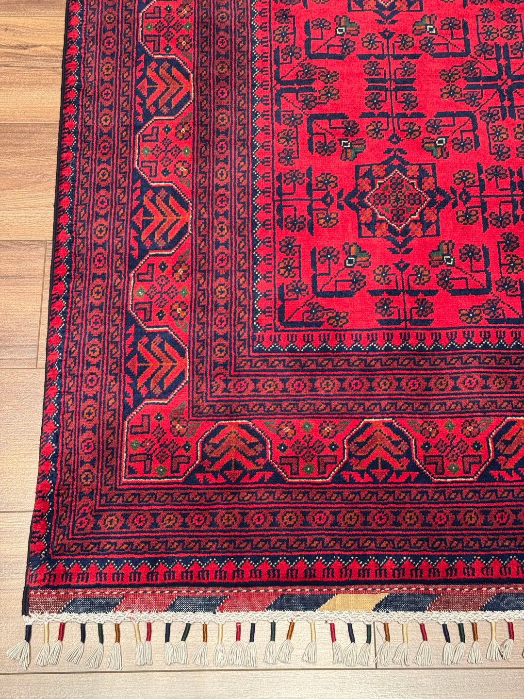 Afgan Halısı Hamyap Orijinal El Dokuması Kök Boya Yün 197x298 5.87 Metrekare - 7x10 ft