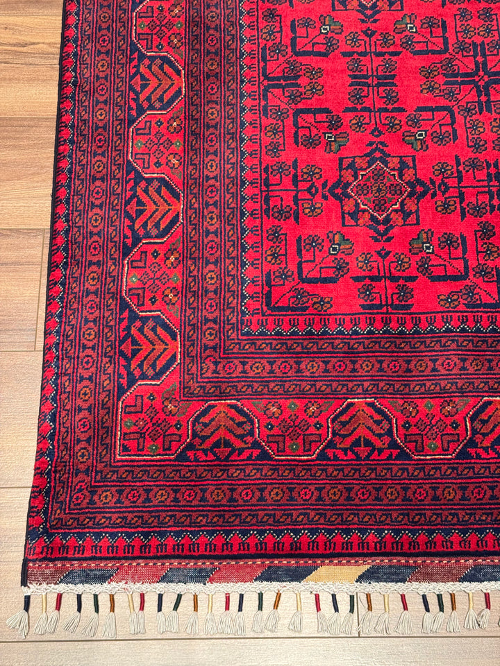 Afgan Halısı Hamyap Orijinal El Dokuması Kök Boya Yün 197x298 5.87 Metrekare - 7x10 ft