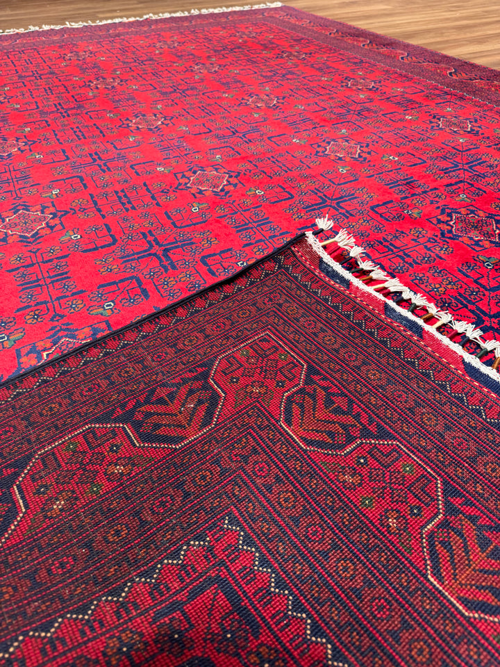 Afgan Halısı Hamyap Orijinal El Dokuması Kök Boya Yün 197x298 5.87 Metrekare - 7x10 ft