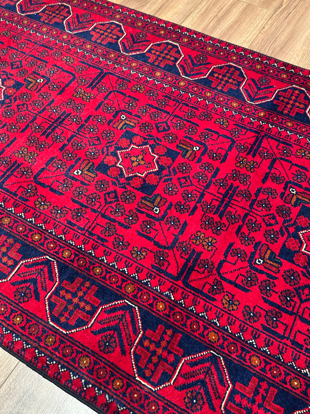 Afgan Halısı Hamyap Yolluk Orijinal El Dokuması Kök Boya Yün 0.85x286 2.43 Metrekare - 3x10 ft