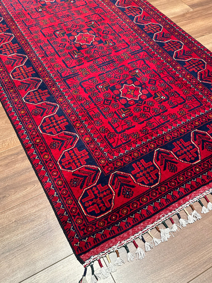 Afgan Halısı Hamyap Yolluk Orijinal El Dokuması Kök Boya Yün 0.85x286 2.43 Metrekare - 3x10 ft