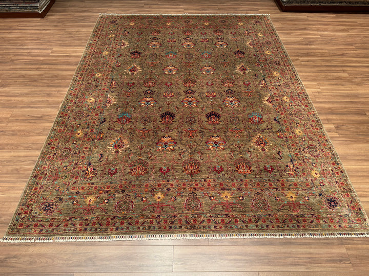 Sultani Binbirgece Original Hand Woven Brown Vegetable Dyed Wool Carpet 303x388 11.76 Square Meters - 10x14 ft