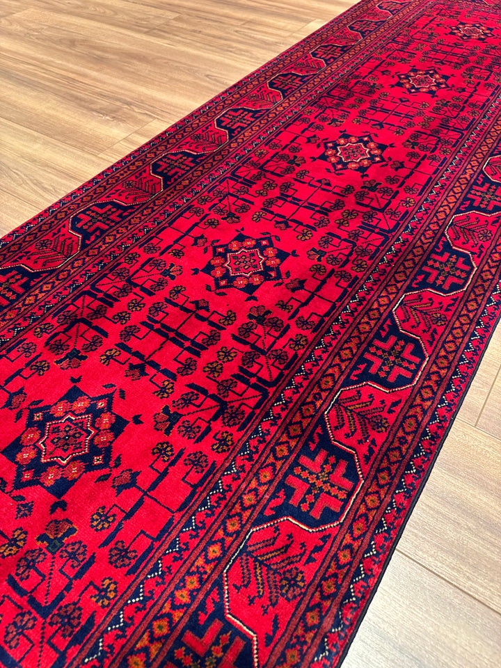 Afgan Halısı Hamyap Yolluk Orijinal El Dokuması Kök Boya Yün 0.78x247 1.93 Metrekare - 3x10 ft