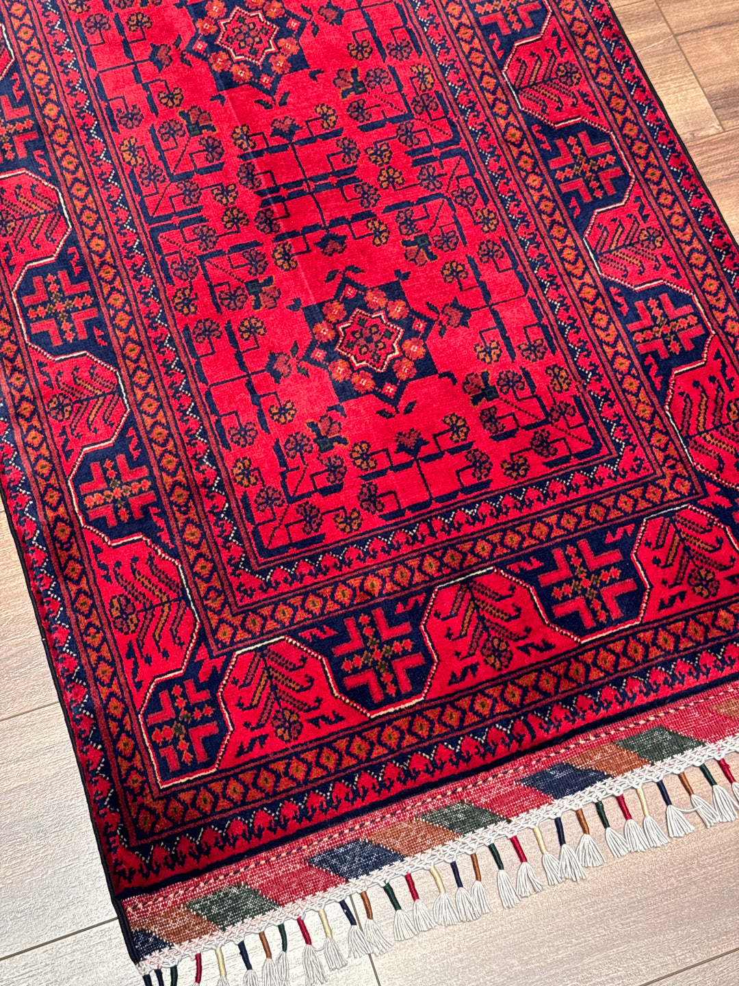 Afgan Halısı Hamyap Yolluk Orijinal El Dokuması Kök Boya Yün 0.78x247 1.93 Metrekare - 3x10 ft