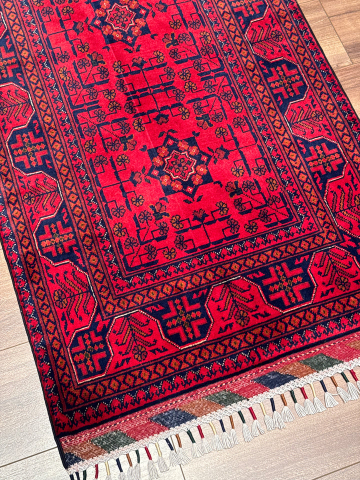 Afgan Halısı Hamyap Yolluk Orijinal El Dokuması Kök Boya Yün 0.78x247 1.93 Metrekare - 3x10 ft