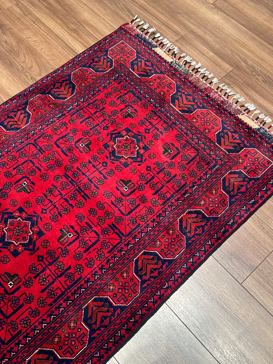 Afghan Hamyap Runner Rug, Original Handwoven, Naturally Dyed Wool, 0.88x245 cm (2.16 square meters) - 3x7 ft 