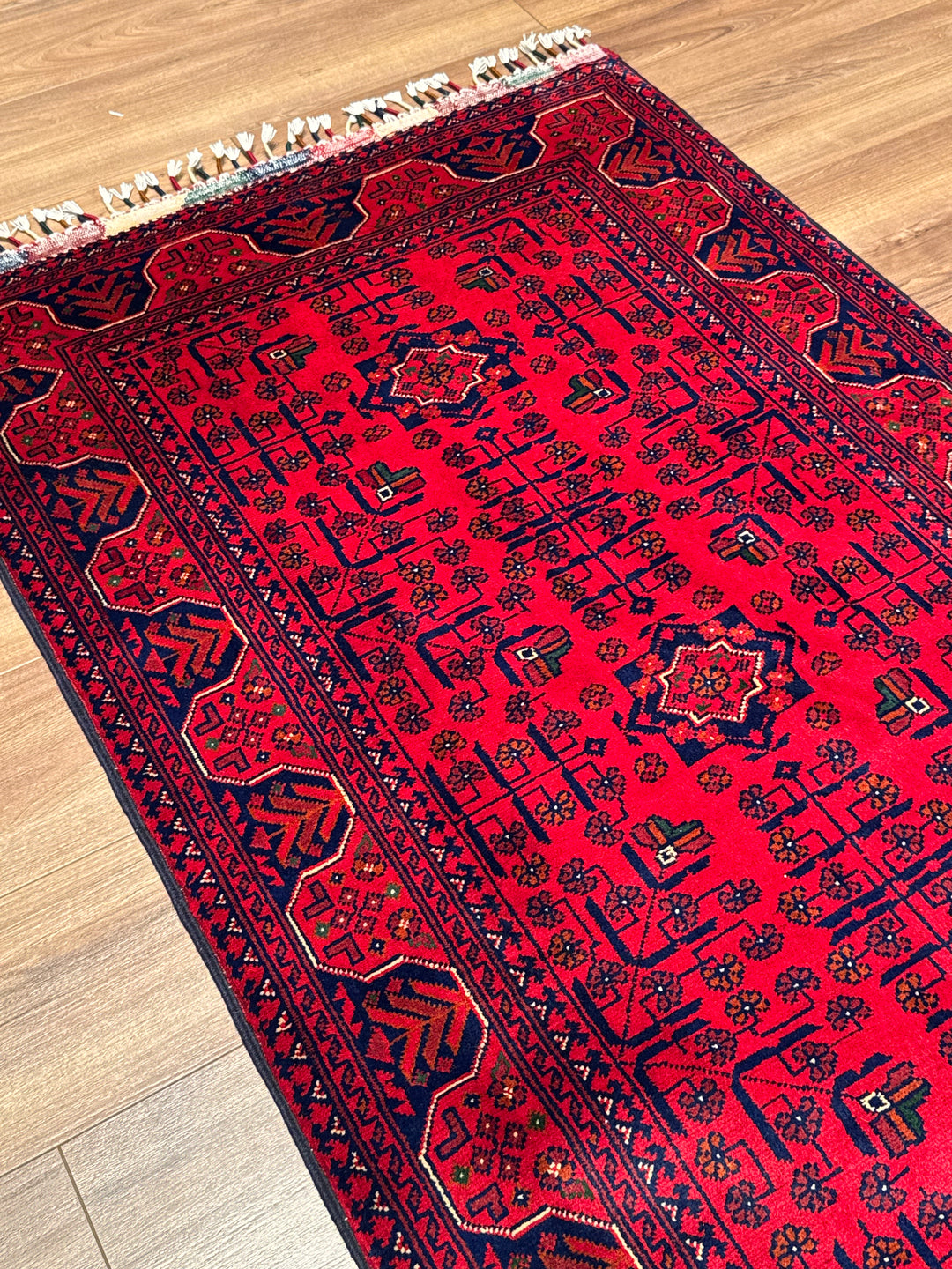 Afghan Hamyap Runner Rug, Original Handwoven, Naturally Dyed Wool, 0.88x245 cm (2.16 square meters) - 3x7 ft 