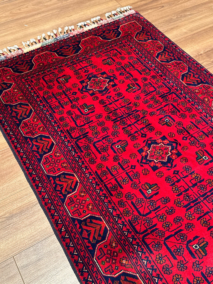 Afghan Hamyap Runner Rug, Original Handwoven, Naturally Dyed Wool, 0.88x245 cm (2.16 square meters) - 3x7 ft 