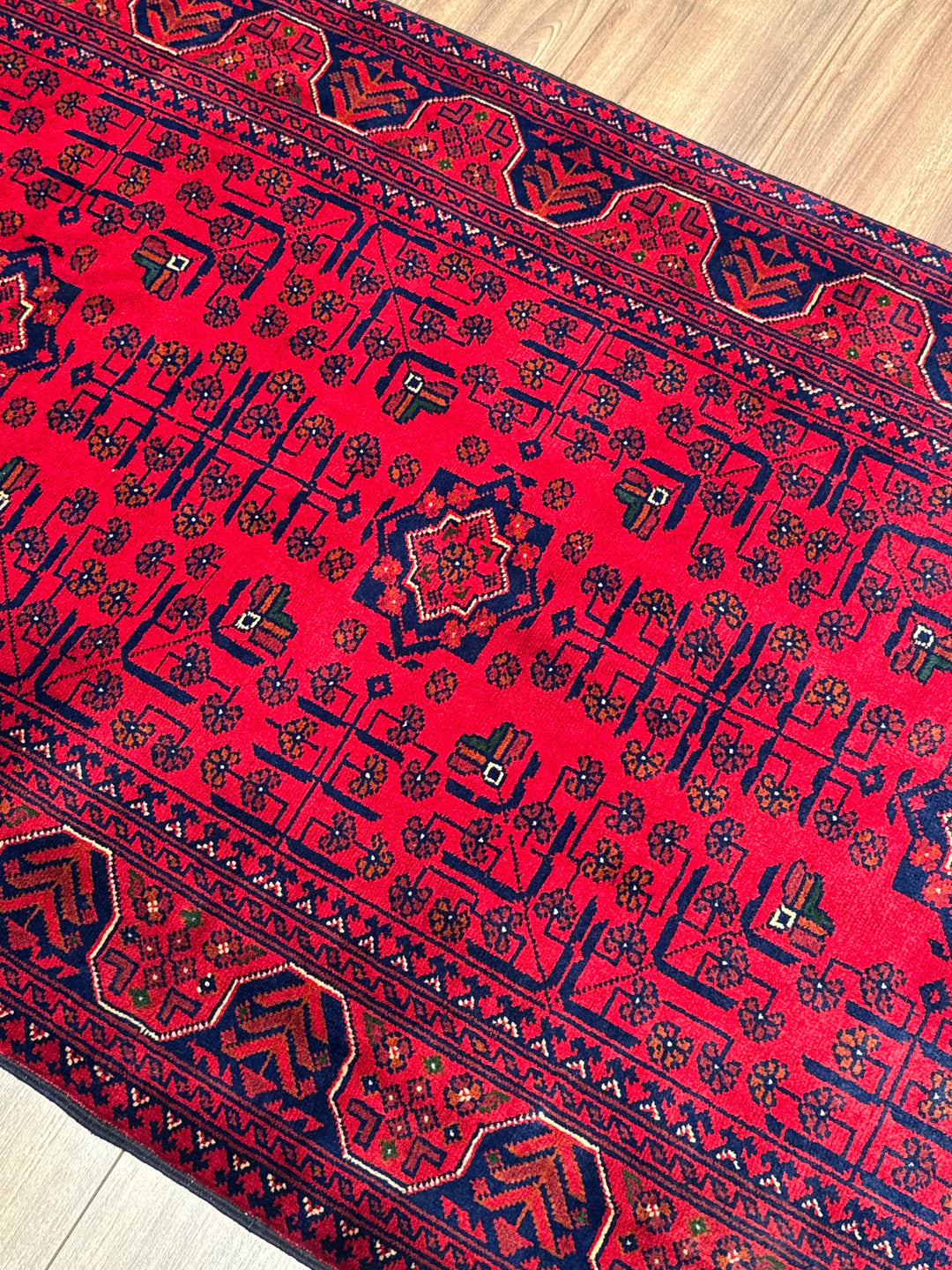 Afghan Hamyap Runner Rug, Original Handwoven, Naturally Dyed Wool, 0.88x245 cm (2.16 square meters) - 3x7 ft 