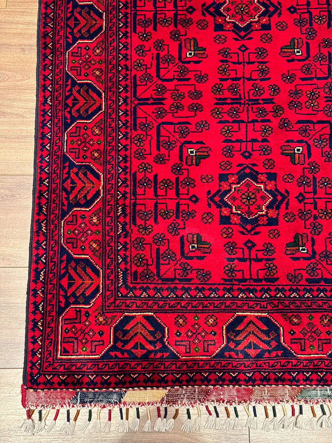 Afghan Hamyap Runner Rug, Original Handwoven, Naturally Dyed Wool, 0.88x245 cm (2.16 square meters) - 3x7 ft 