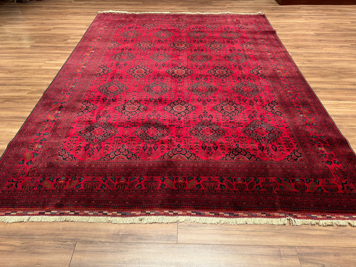 Afghan Carpet Bilcik Original Hand Woven Vegetable Dyed Wool 294x380 11.17 Square Meters - 10x14 ft