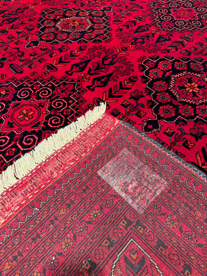 Afghan Carpet Bilcik Original Hand Woven Vegetable Dyed Wool 294x380 11.17 Square Meters - 10x14 ft