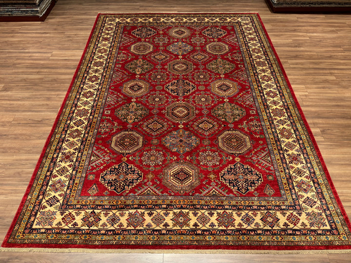 Shirvan Original Hand Woven Red Cream Vegetable Dyed Wool Carpet 306x415 12.70 Square Meters - 10x14 ft