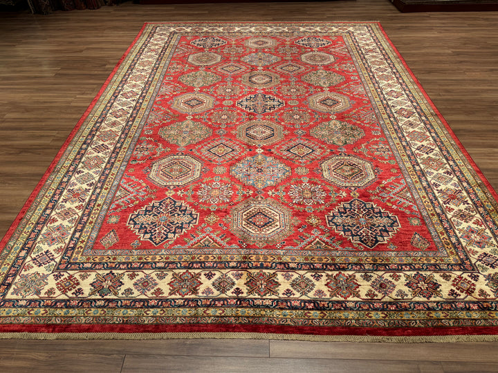 Shirvan Original Hand Woven Red Cream Vegetable Dyed Wool Carpet 306x415 12.70 Square Meters - 10x14 ft