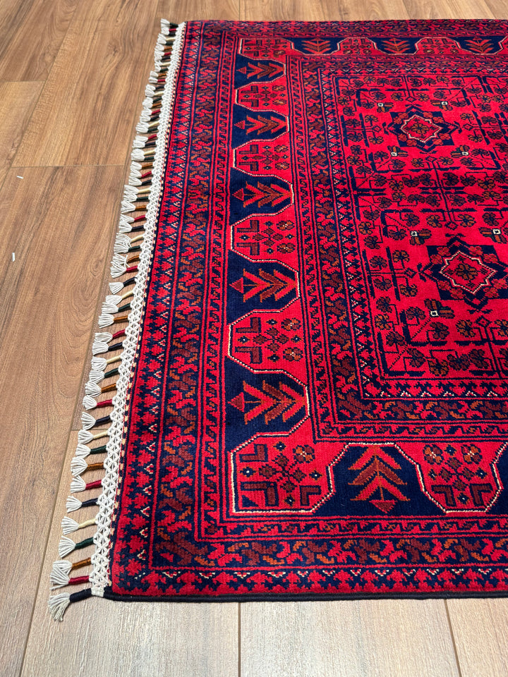 Afghan Rug Hamyap Original Handwoven Vegetable Dyedd Wool 120x177 cm (2.12 square meters - 4x6 ft)