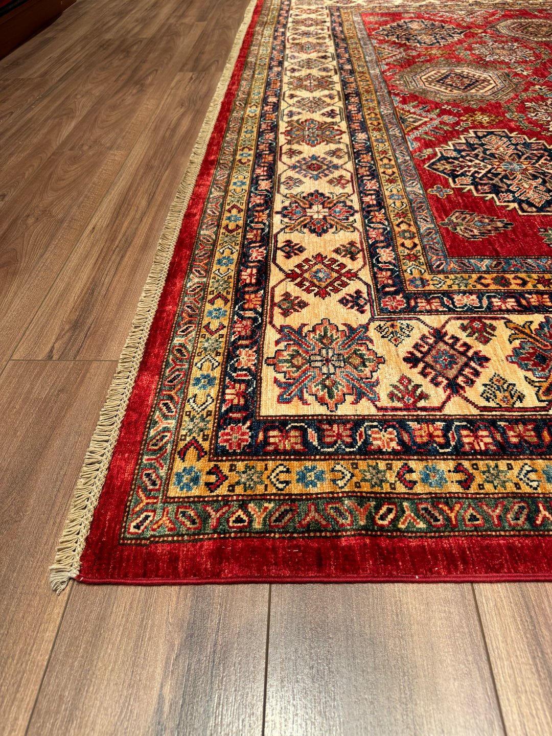 Shirvan Original Hand Woven Red Cream Vegetable Dyed Wool Carpet 306x415 12.70 Square Meters - 10x14 ft