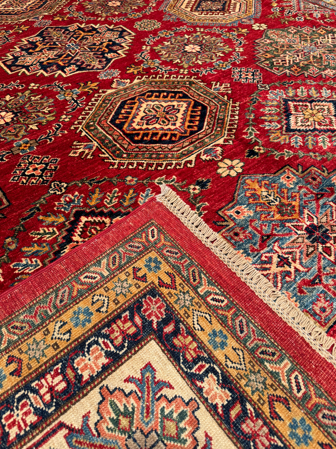 Shirvan Original Hand Woven Red Cream Vegetable Dyed Wool Carpet 306x415 12.70 Square Meters - 10x14 ft