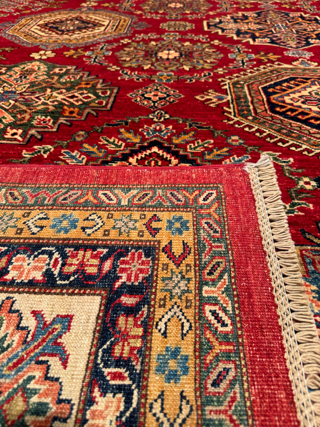 Shirvan Original Hand Woven Red Cream Vegetable Dyed Wool Carpet 306x415 12.70 Square Meters - 10x14 ft