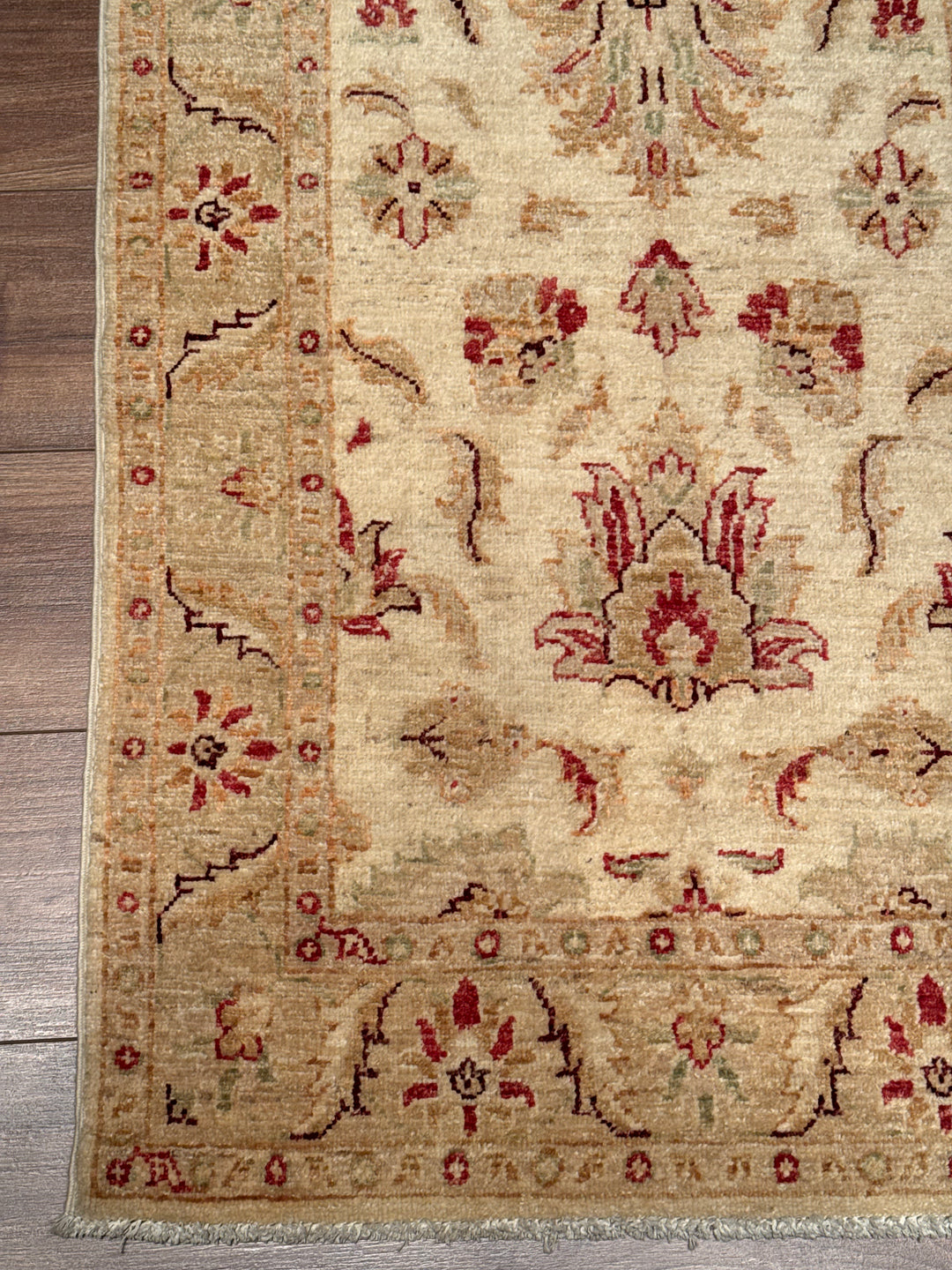 Uşak Original Handwoven Runner Rug, Cream Colored, Vegetable Dyed Wool Carpet, 0.76x200 cm (1.52 square meters) - 3x6 ft 