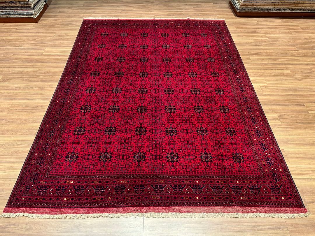 Afghan Carpet Bilcik Original Hand Woven Vegetable Dyed Wool 297x390 11.50 Square Meters - 10x14 ft