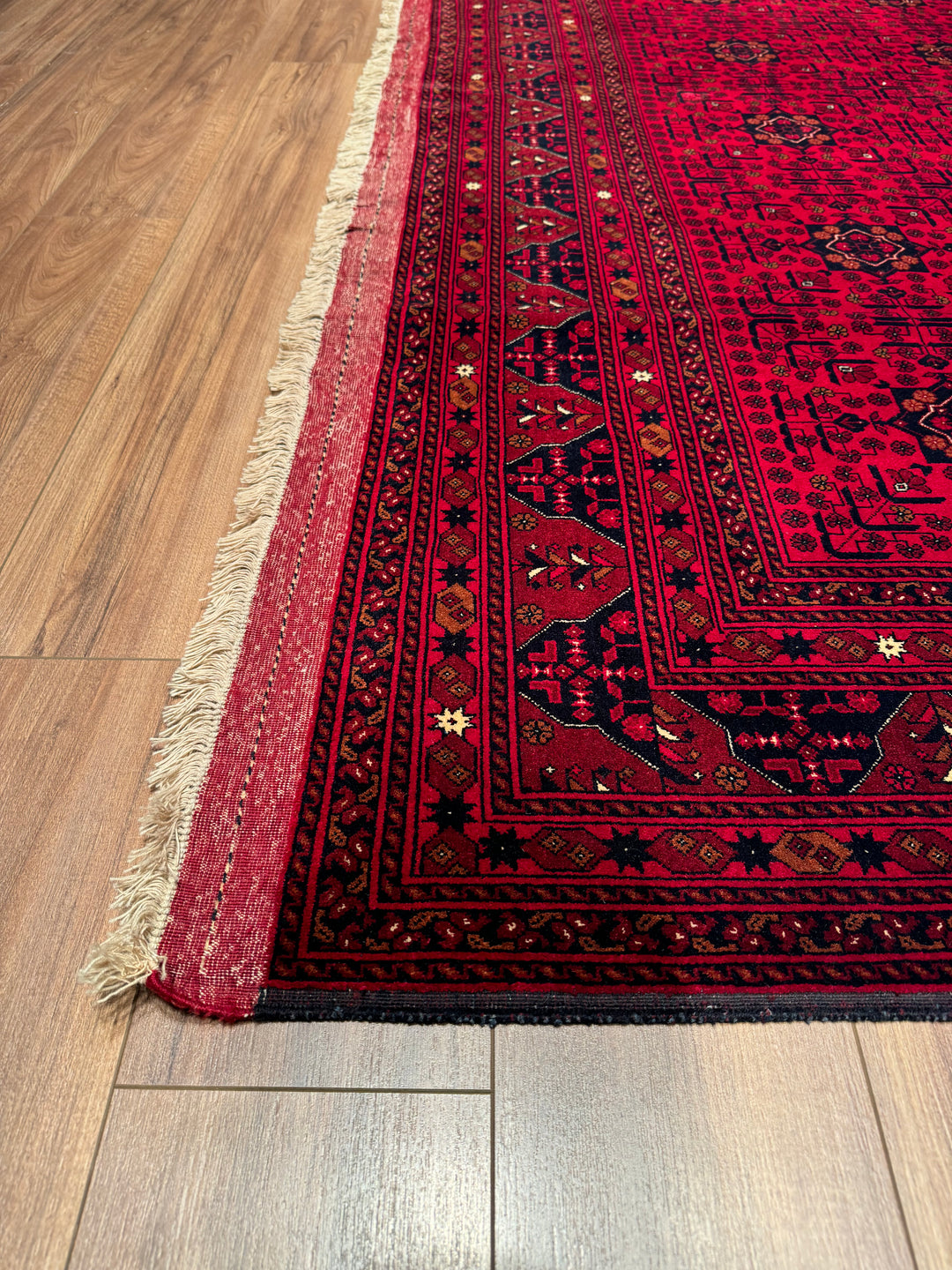 Afghan Carpet Bilcik Original Hand Woven Vegetable Dyed Wool 297x390 11.50 Square Meters - 10x14 ft