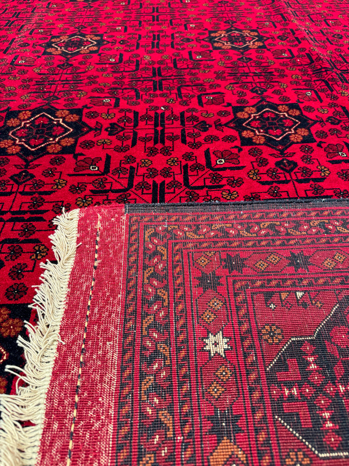 Afghan Carpet Bilcik Original Hand Woven Vegetable Dyed Wool 297x390 11.50 Square Meters - 10x14 ft