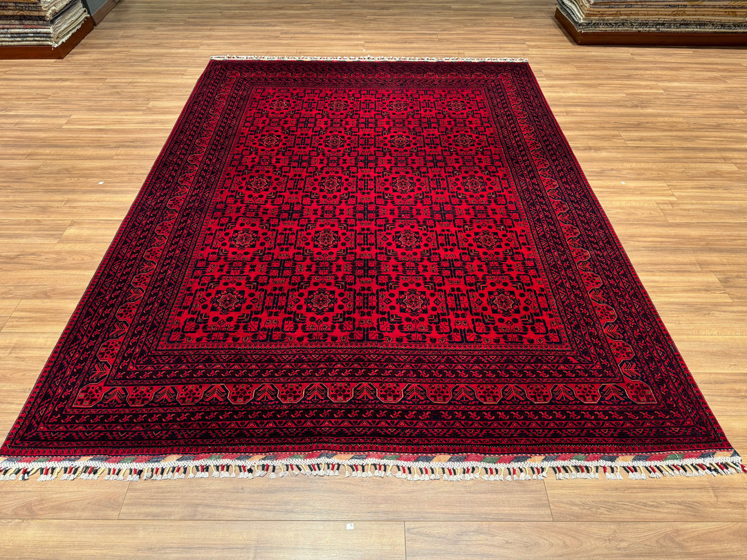 Afghan Carpet Hamyap Original Hand Woven Vegetable Dyed Wool 254x341 8.66 Square Meters - 9x12 ft