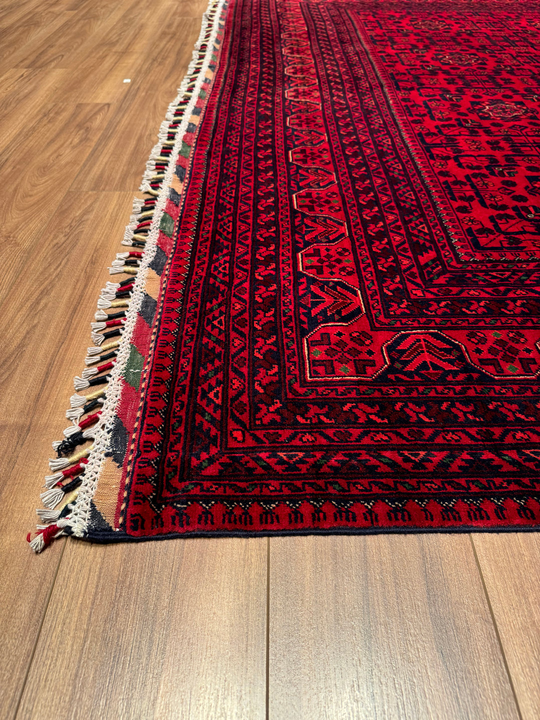 Afghan Carpet Hamyap Original Hand Woven Vegetable Dyed Wool 254x341 8.66 Square Meters - 9x12 ft