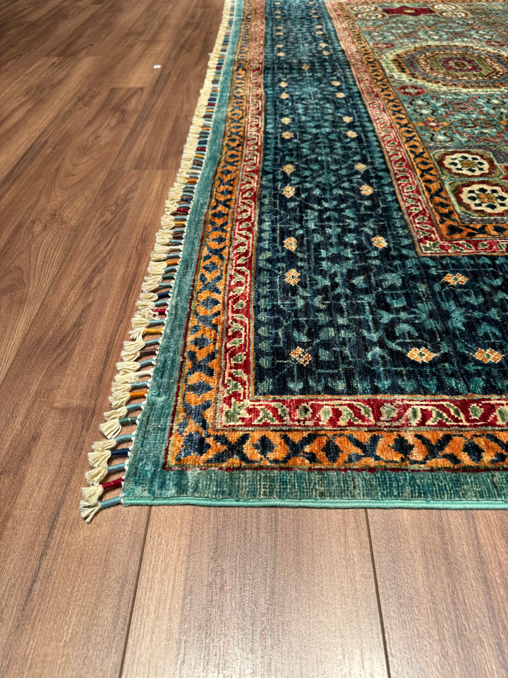 Mamluk Original Hand Woven Multi Vegetable Dyed Wool Carpet 246x344 8.46 Square Meters - 9x12 ft