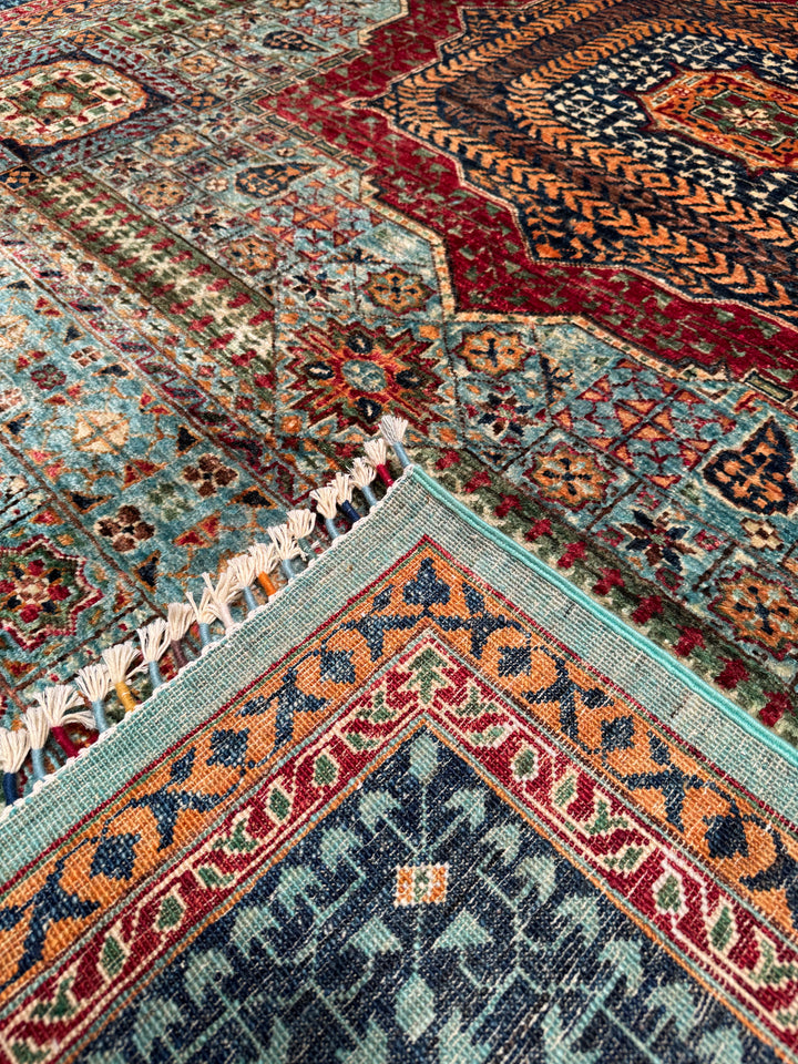 Mamluk Original Hand Woven Multi Vegetable Dyed Wool Carpet 246x344 8.46 Square Meters - 9x12 ft