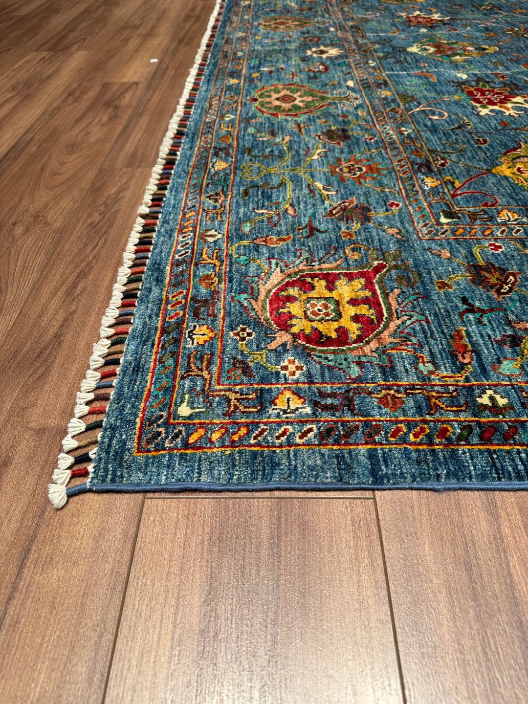 Sultani Binbirgece Original Hand Woven Blue Vegetable Dyed Wool Carpet 252x360 9.07 Square Meters - 9x12 ft