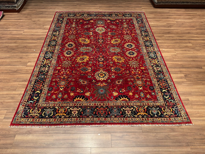 Mamluk Original Hand Woven Red Vegetable Dyed Wool Carpet 274x356 9.75 Square Meters - 9x12 ft