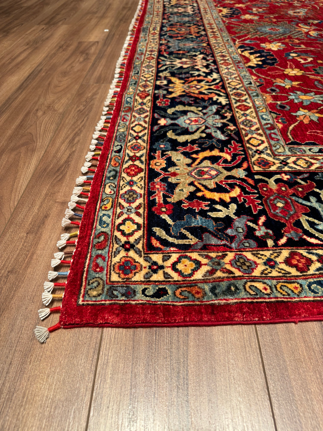 Mamluk Original Hand Woven Red Vegetable Dyed Wool Carpet 274x356 9.75 Square Meters - 9x12 ft