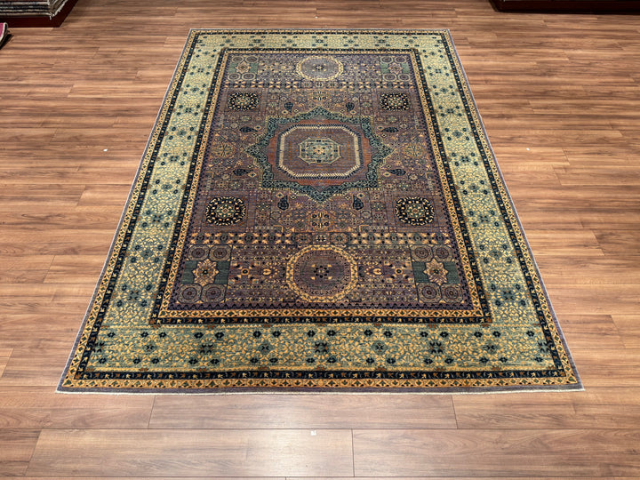 Mamluk Original Hand Woven Gray Vegetable Dyed Wool Carpet 245x345 8.45 Square Meters - 9x12 ft