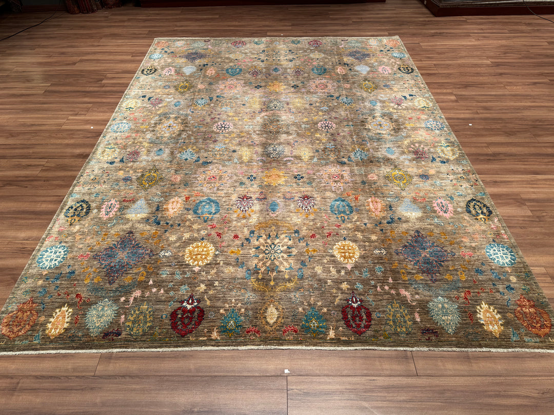 Beige Güllüce Original Vegetable Dyed Hand Woven Wool Carpet 270x366 9.88 Square Meters - 9x12 ft