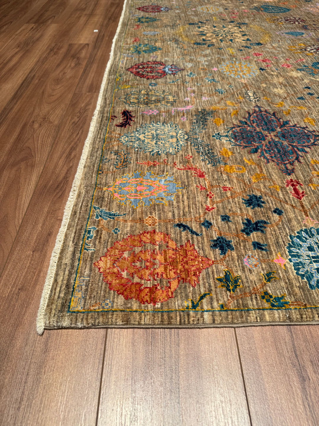 Beige Güllüce Original Vegetable Dyed Hand Woven Wool Carpet 270x366 9.88 Square Meters - 9x12 ft