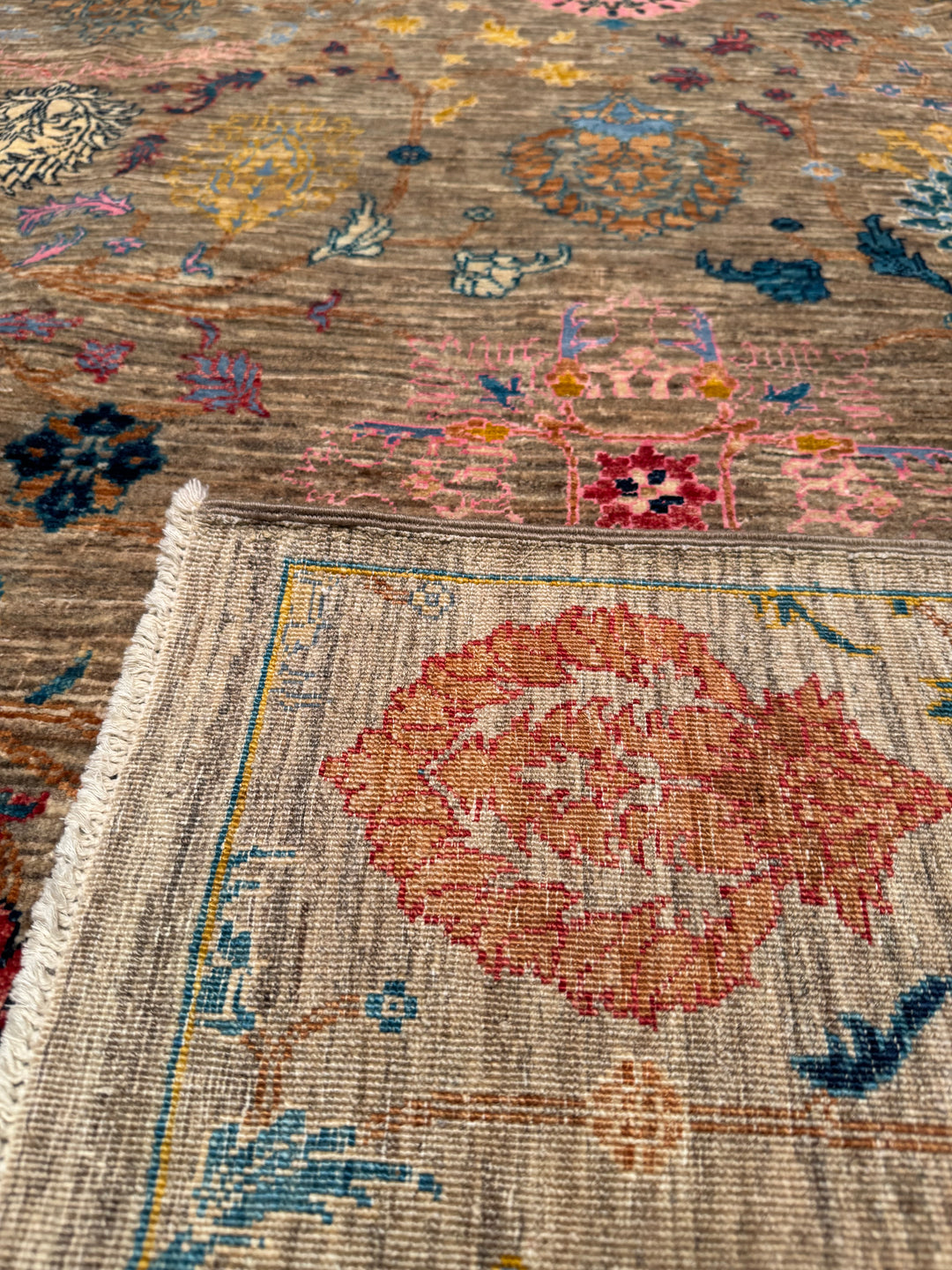 Beige Güllüce Original Vegetable Dyed Hand Woven Wool Carpet 270x366 9.88 Square Meters - 9x12 ft