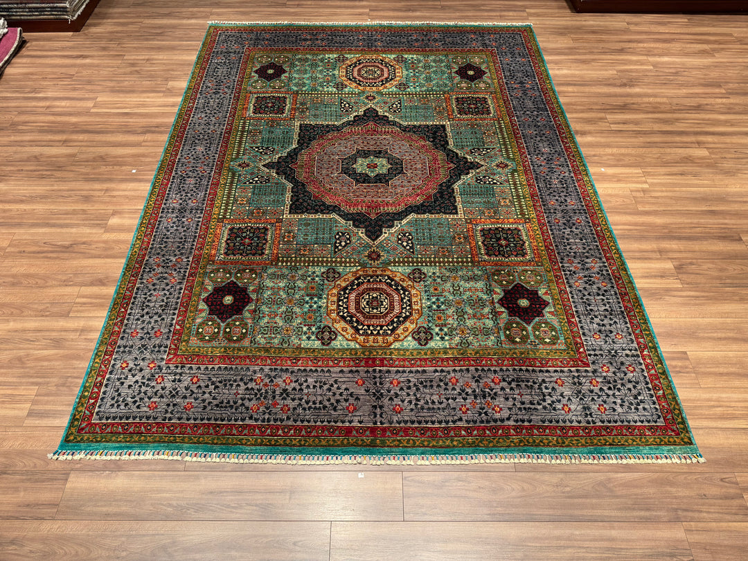 Mamluk Original Hand Woven Multi Vegetable Dyed Wool Carpet 273x368 10.05 Square Meters - 9x12 ft