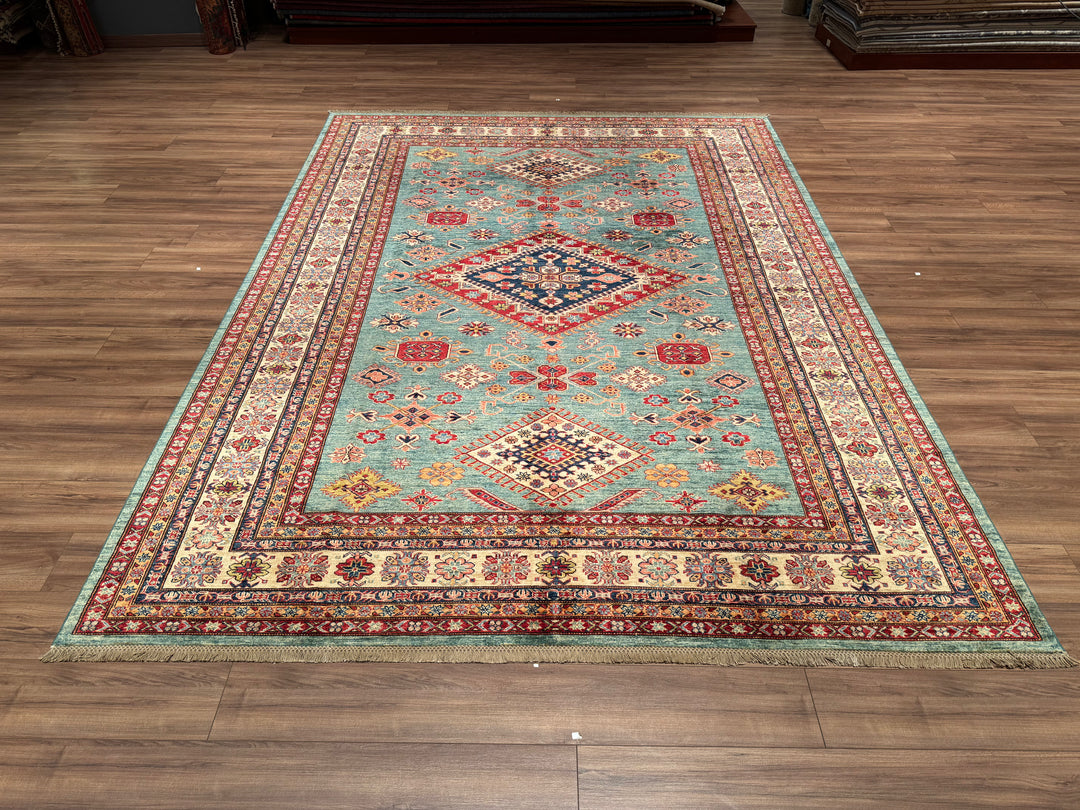 Shirvan Original Hand Woven Red Green Vegetable Dyed Wool Carpet 250x339 8.48 Square Meters - 9x12 ft