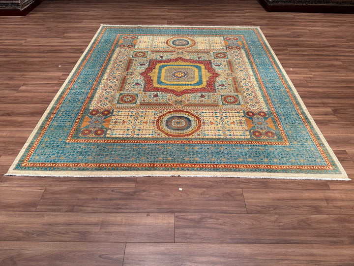 Mamluk Original Hand Woven Multi Vegetable Dyed Wool Carpet 250x292 7.30 Square Meters - 8x10 ft