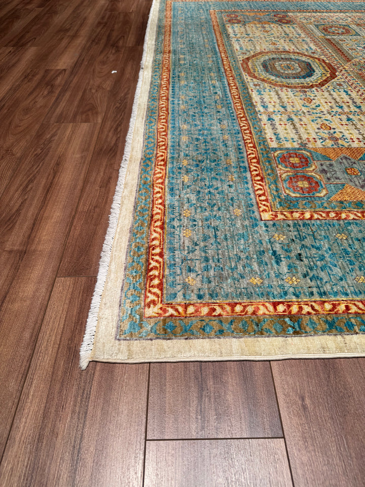 Mamluk Original Hand Woven Multi Vegetable Dyed Wool Carpet 250x292 7.30 Square Meters - 8x10 ft