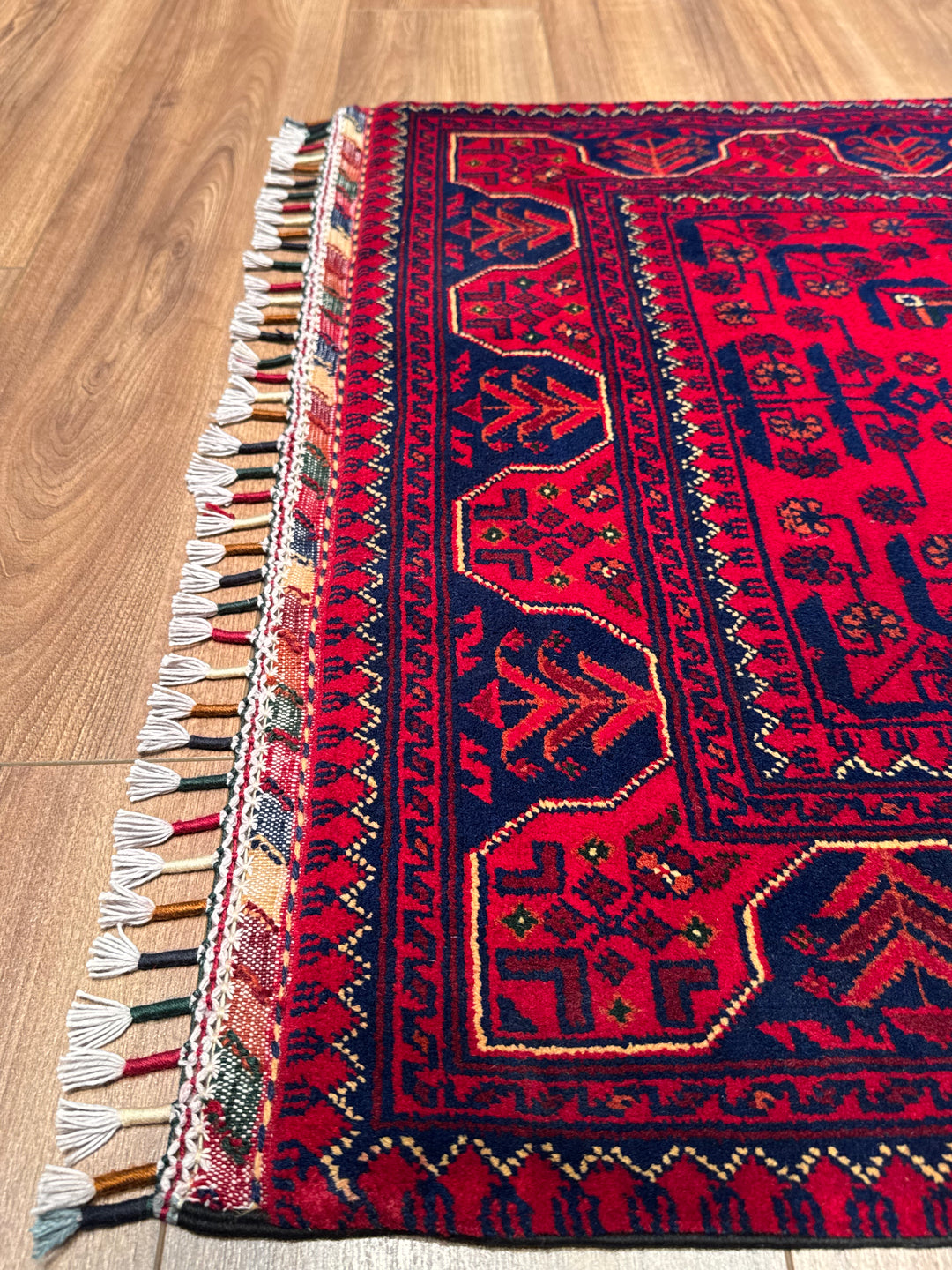 Afgan Halısı Hamyap Orijinal El Dokuması Kök Boya Yün 0.85x129 1.10 Metrekare - 3x5 ft