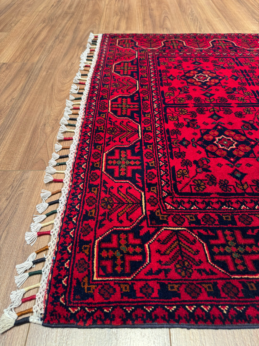Afghan Carpet Hamyap Original Hand Woven Vegetable Dyed Wool 103x153 1.58 Square Meters - 3x5 ft