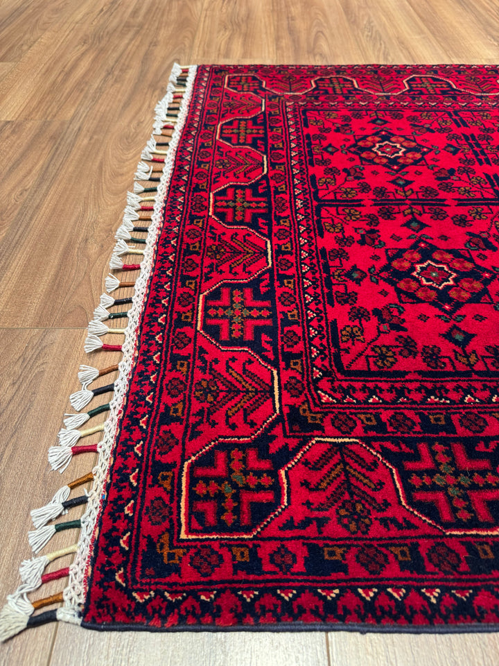 Afghan Carpet Hamyap Original Hand Woven Vegetable Dyed Wool 103x153 1.58 Square Meters - 3x5 ft
