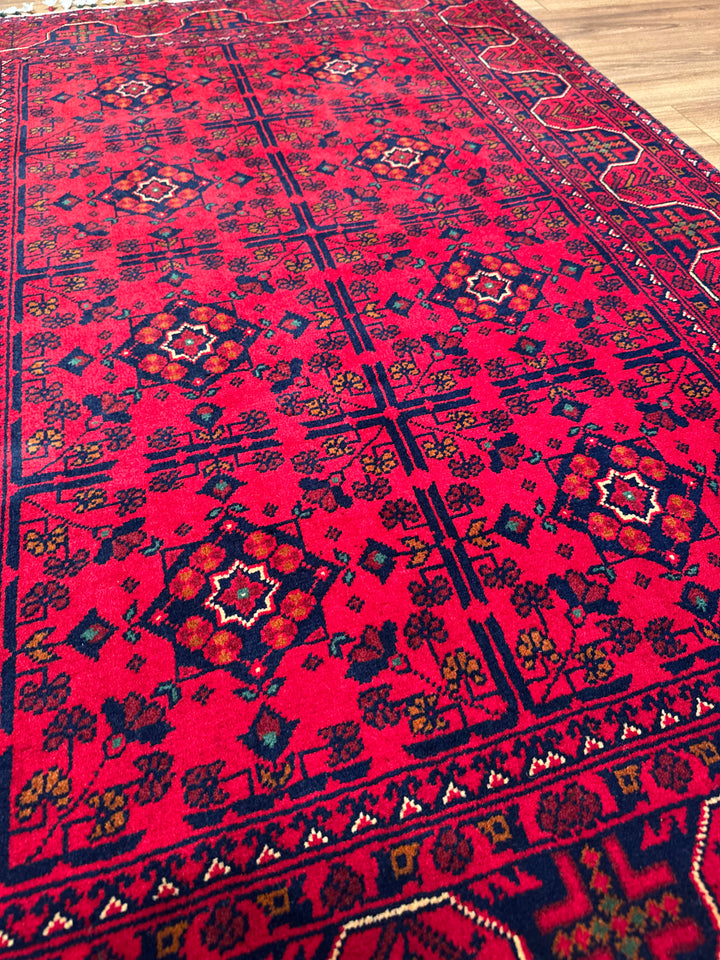 Afghan Carpet Hamyap Original Hand Woven Vegetable Dyed Wool 103x153 1.58 Square Meters - 3x5 ft